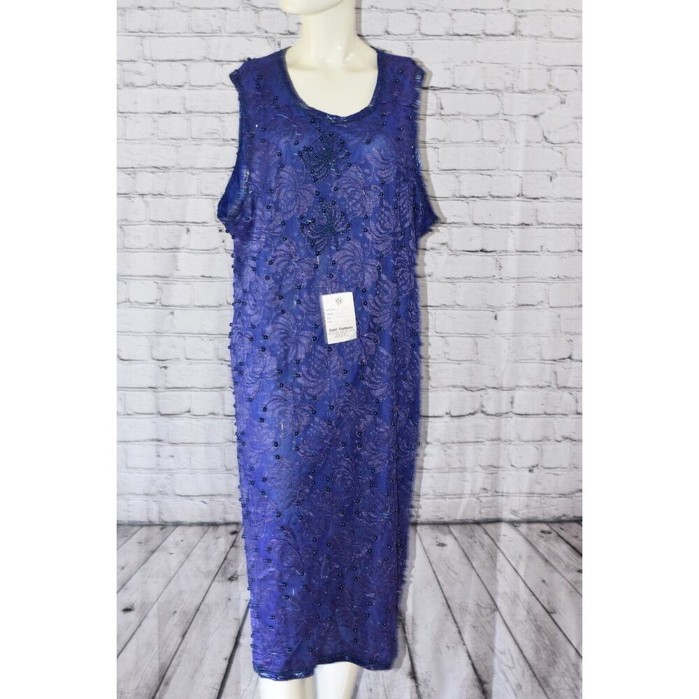 GUNIT Fashions Sequined & Beaded Cocktail Party Evening Dress Size 4XL NEW!!! - Picture 3 of 9